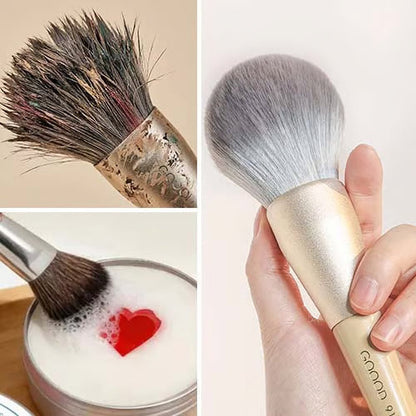 🧼Makeup Brush Cleaner Soap (with Free Silicone Cleaning Pad)🚫No More Gunky Brushes