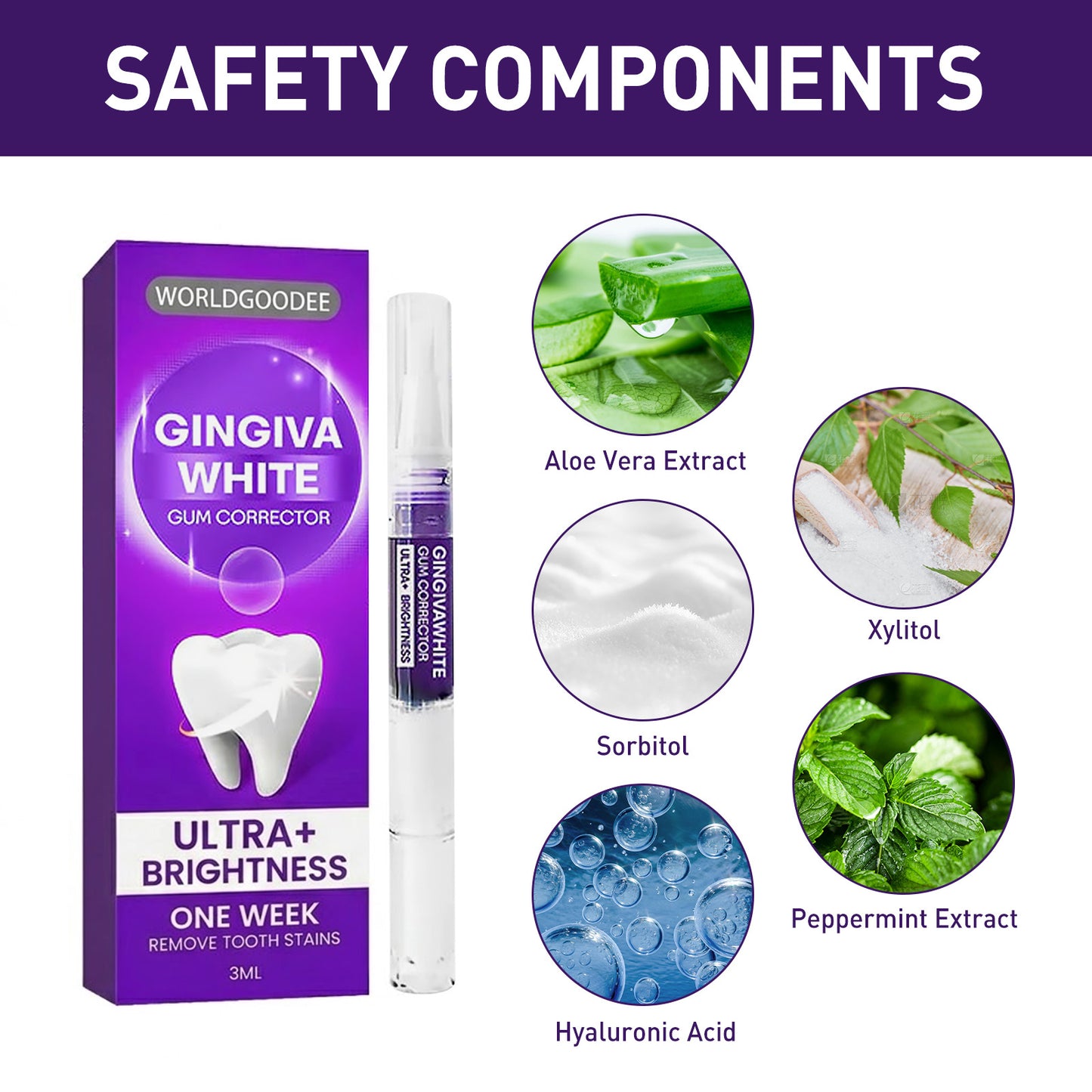 Teeth Whitening Pen & Gum Care Serum - Fast Stain Removal, Enamel Safe (3ml)