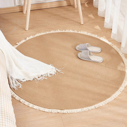 🧶 THE ORIGINAL Boho Cotton Rope Rug ✨ Soft & Durable Fringe Area Mat 🌿 [Perfect for Elevating Any Room] 🌟