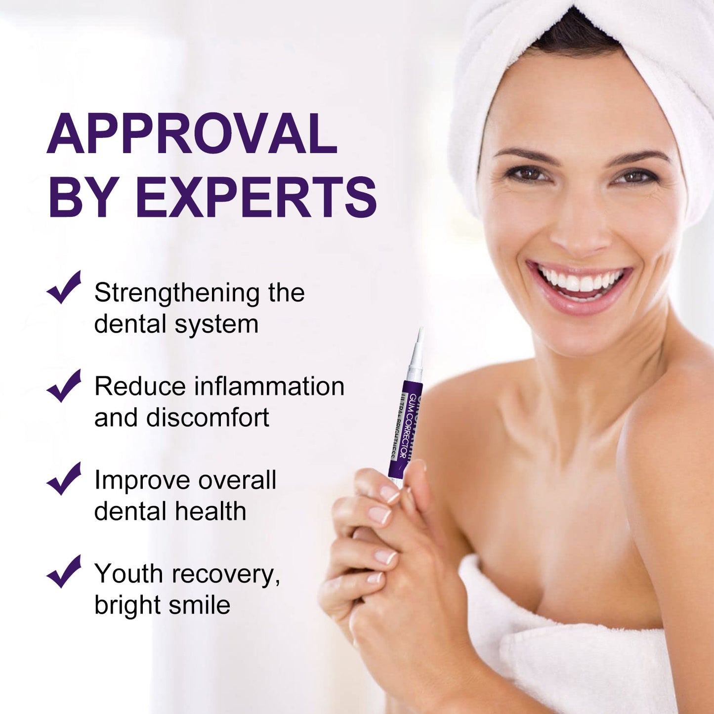 Teeth Whitening Pen & Gum Care Serum - Fast Stain Removal, Enamel Safe (3ml)