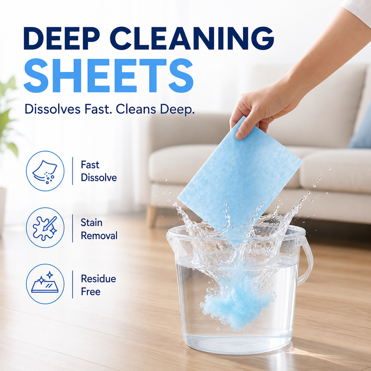 ✨ Multi-Floor Cleaning Sheets (Clean / Polish / Brighten / Scent)