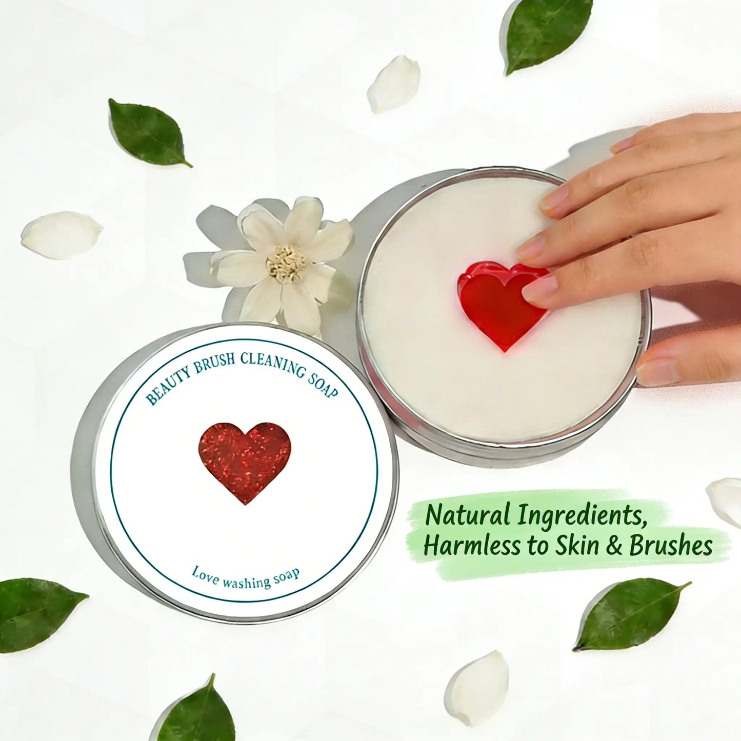 🧼Makeup Brush Cleaner Soap (with Free Silicone Cleaning Pad)🚫No More Gunky Brushes