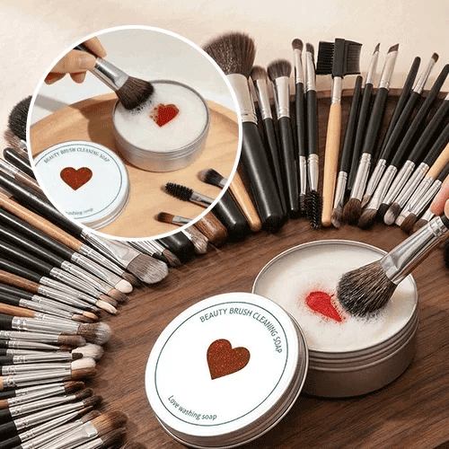 🧼Makeup Brush Cleaner Soap (with Free Silicone Cleaning Pad)🚫No More Gunky Brushes
