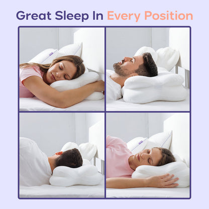 THE ORIGINAL 6-Zone Orthopedic Pillow-Ergonomic & Breathable Miracle Sleep Cushion