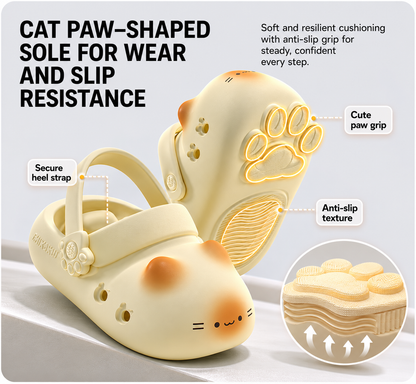 🐾 THE ORIGINAL Cloud-Soft Cat Paw Clogs ✨ Breathable Comfort & 3.5cm Height Boost ☁️
