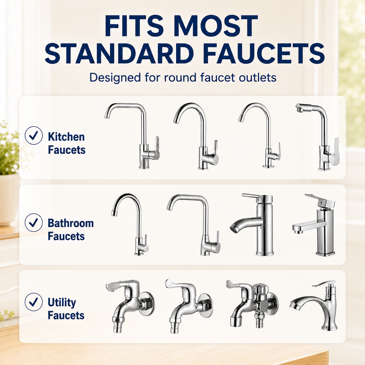 6-Layer Faucet Water Filter 360° Rotating Splash-Free