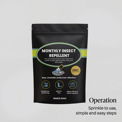Botanical Monthly Insect Repellent Powder - 100g Safe Pest Defense
