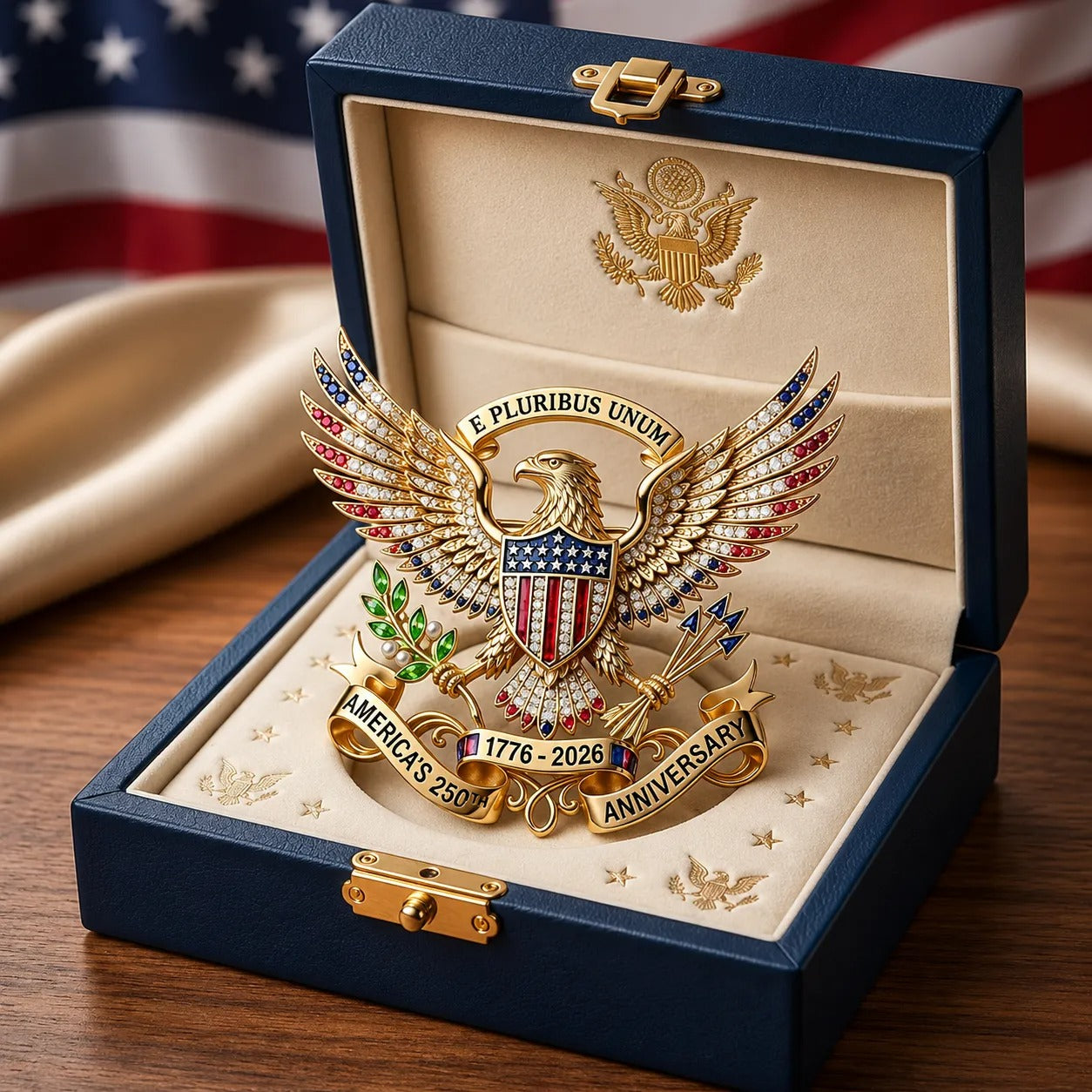 Limited Edition: US 250th Anniversary Commemorative Eagle Brooch