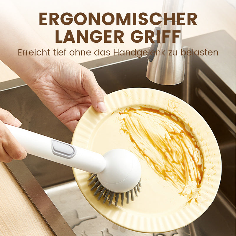 🌟BUY 2, GET 1 FREE! ✨Rotating cleaning brush with long handle for dishes and pots
