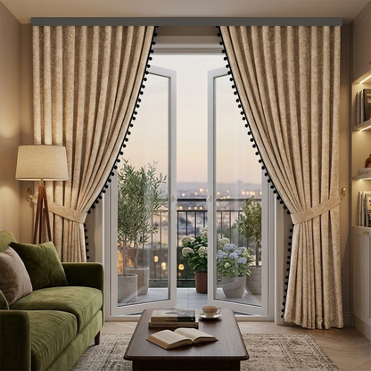 Luxury French Vintage Chenille Jacquard Curtains